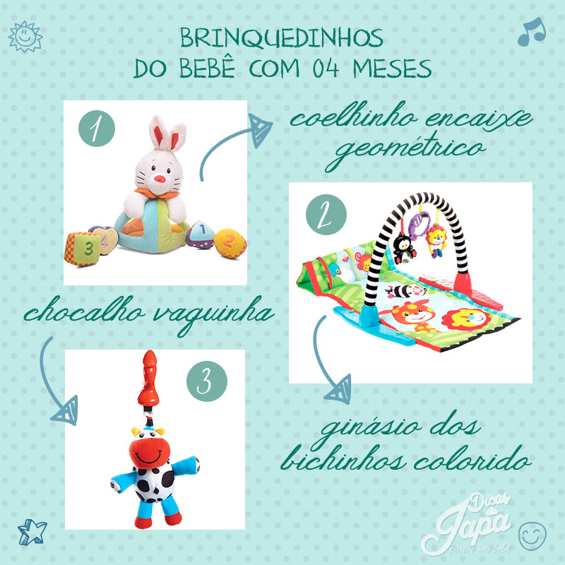 Brinquedos para bebês de 4 meses