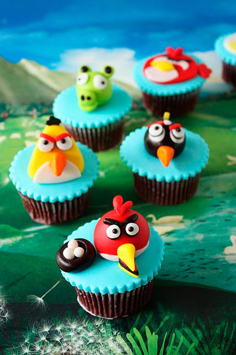 cupcakes birds