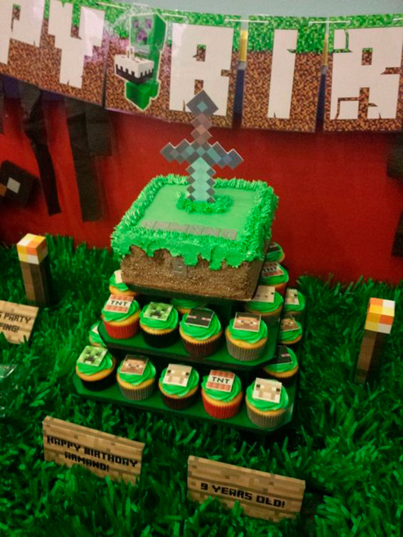 100 melhor ideia de Bolo minecraft  decorações de festa minecraft, festa  minecraft simples, festa infantil minecraft